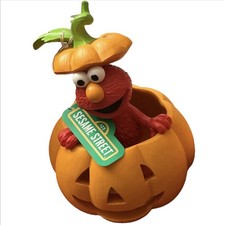 Sesame Street ELMO Halloween Pumpkin Jack-O  -Lantern Figurine Halloween Decor