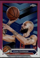Evan Fournier 2023-24 Topps Chrome Pink Refractors Detroit Pistons #106
