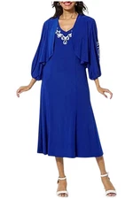 Antthony Women's Soutache Midi Dress Blue