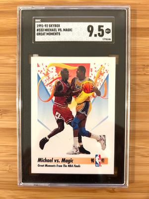 1991 Skybox Michael Jordan vs Magic Johnson NBA Finals Card #333 