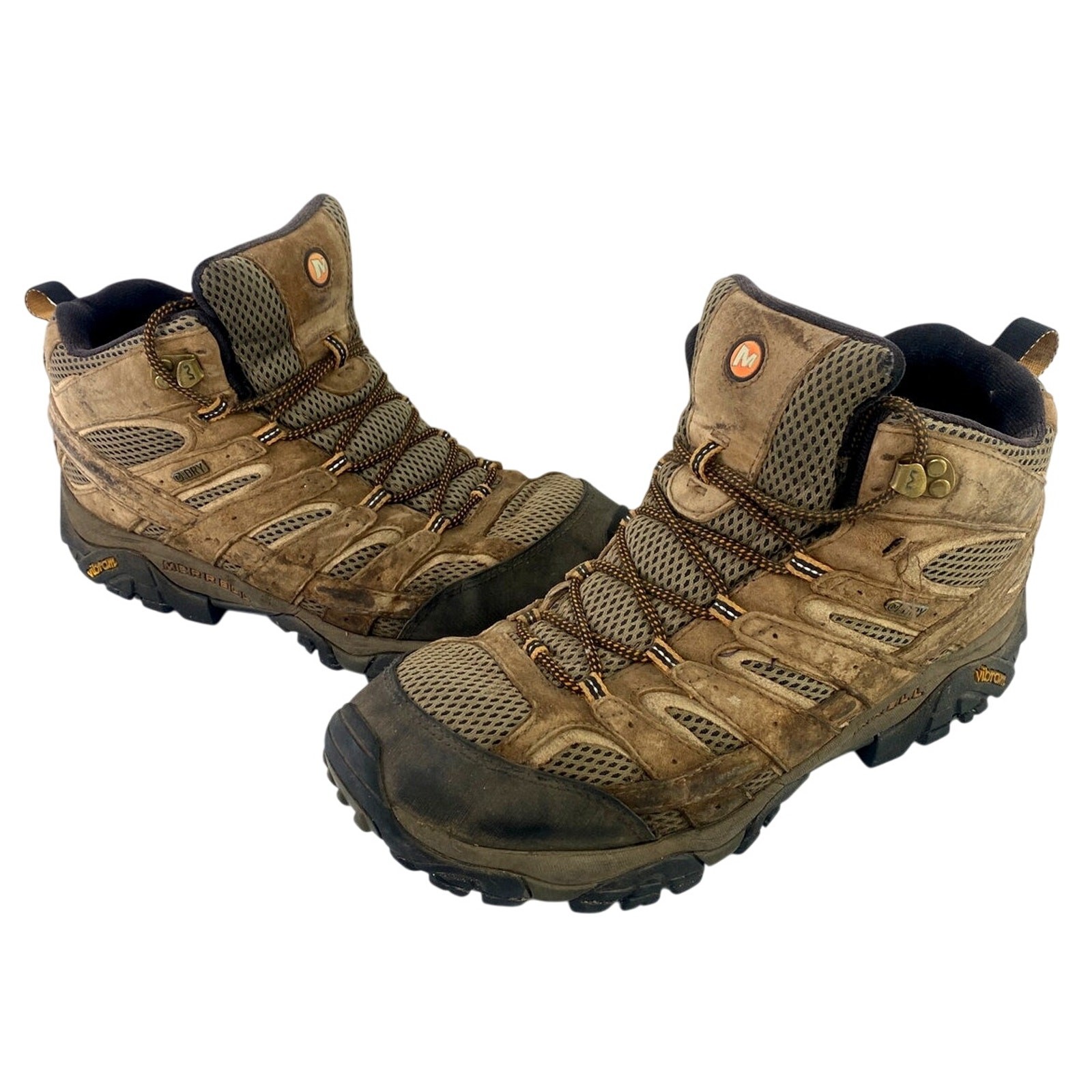 Stivali da trekking Merrell Moab 2 da uomo 12 in pelle marrone trail terra J06051