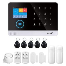 WiFi GSM Home Alarm Security System, 2.4in LCD Wireless DIY Smart Home Burgla...