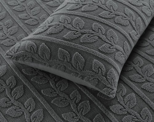 Leaves Design Teddy Duvet Cover with Pillowcases Soft Reversable Sherpa Fleece - Picture 13 of 14