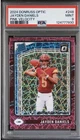 2024 Panini Optic Rated Rookie Jayden Daniels Pink Velocity  /80 PSA 9 RC