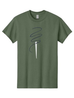 Sewing-Needle Mens Graphic Tee, 100% Cotton, Casual Summer Wear