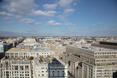 Washington DC Old Post Office Pavilion Tower View 2016 Skyline Clouds