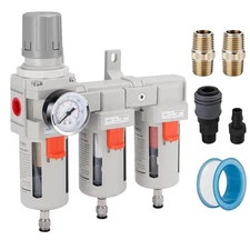 NANPU Three Stage Air Drying System - 5 Micron Particulate Filter, 3/8 NPT 