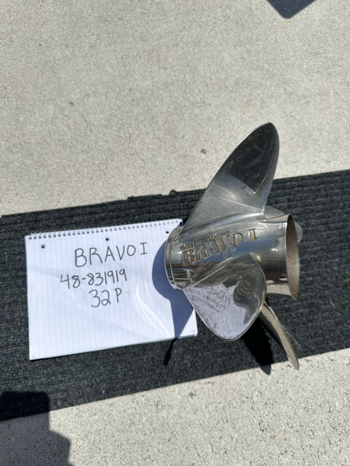 Mercury Bravo I Boat Propeller 48-831919 | LH 15 1/4 x 32 P | eBay 