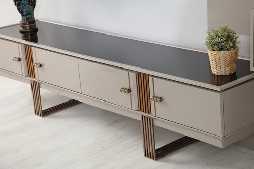 Modern Esszimmer Set Besteht aus Esstisch+4x Stühle+Sideboard 6tlg. - Bild 3 von 5
