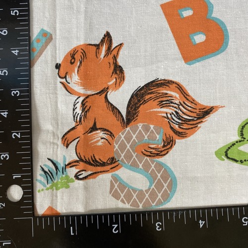 Vintage FABRIC Nursery Animal For Quilting, Sewing & Crafts Read Description - Picture 6 of 12