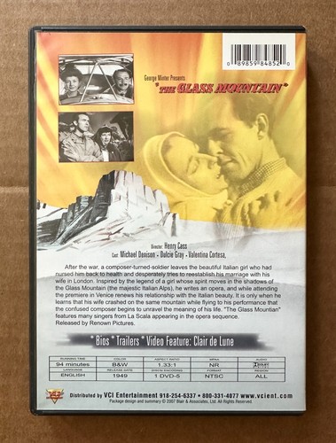 THE GLASS MOUNTAIN (1949) : Michael Denison/Dulcie Gray : 2007 Region Free DVD - Picture 2 of 3