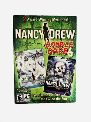 Nancy Drew Double Dare 6 PC Game CD-ROM Bundle Her White Wolf Crystal Skull HTF