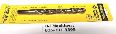 15/32'' 2 Pieces Jobbers Length Twist Drill bits COBALT HSCO Split Point Tip New