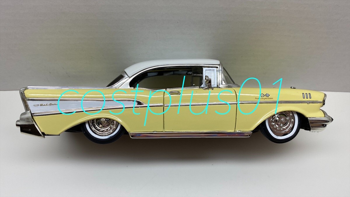 JADA SHOWROOM FLOOR 1957 BEL AIR 1:24 YELLOW WITH WHITE TOP | eBay