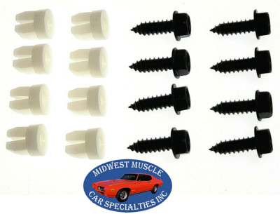 64-67 GTO Lemans Bonneville Front Inner Fender Well Wheel Opening Bolts Nuts FK