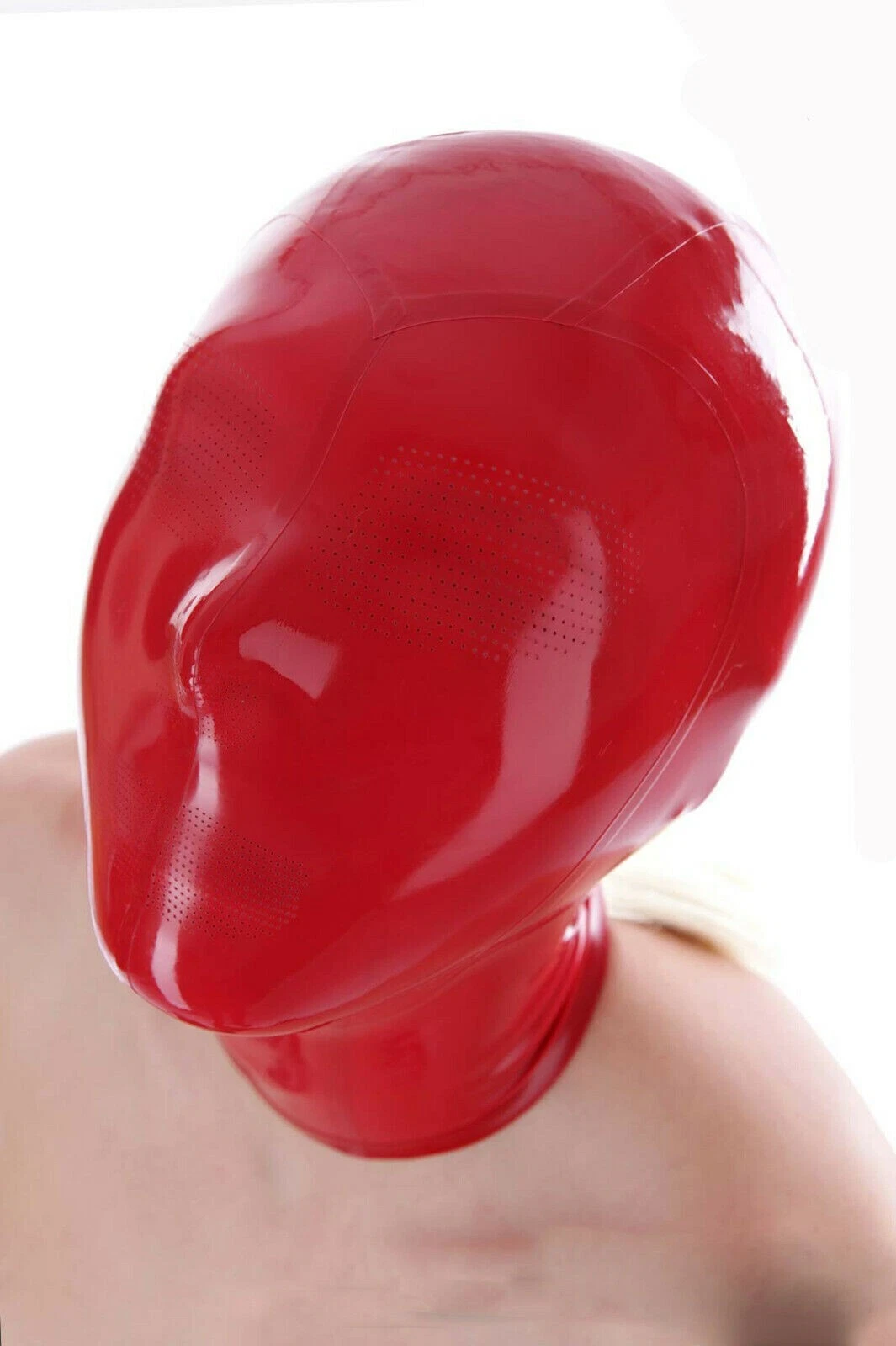 714 Red Latex gummi mask micropore eyes ,micropore nose ,micropore mouth