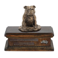 Staffordshire Bull Terrier, Staffy I - urn for dog ashes, personalized urn with