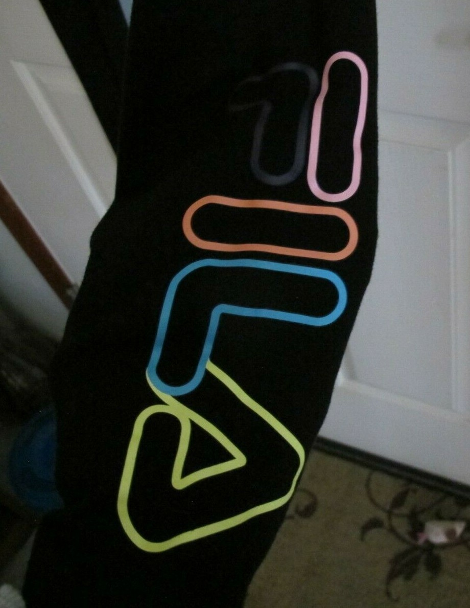 Women's Size Small Very Nice Fila Ladies Cotton Blend Leggings Pants Black