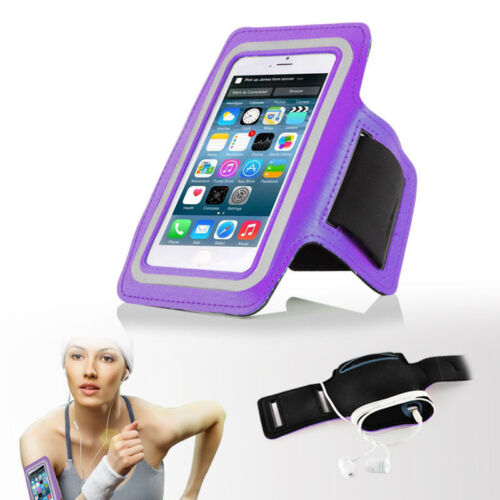 iPhone 6 4.7" Purple Premium Sports Armband Cover Case Running Gym Workout - Afbeelding 1 van 3