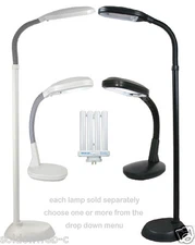 Baltoro-Power Sunlight Desk /Floor Lamps Natural Spectrum, 27 watts Black & Grey
