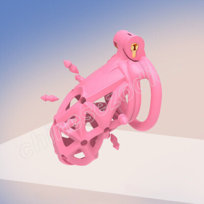 3D Print Mamba Male Chastity Device Cage with Spike Men Resin Locking 4 Rings