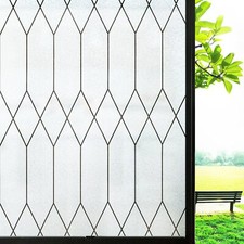 Privacy Frosted Glass Sticker Window Film Window Cling UV Block 17.8 X 78.7 in