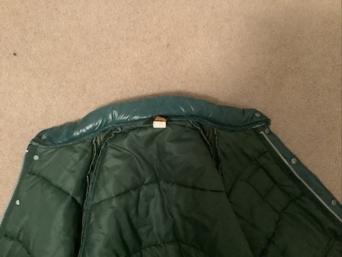 Pickering Seed Feed Farm Patch SWINGSTER Green Yellow Puffer Puffy Jacket LARGE - Picture 16 of 17