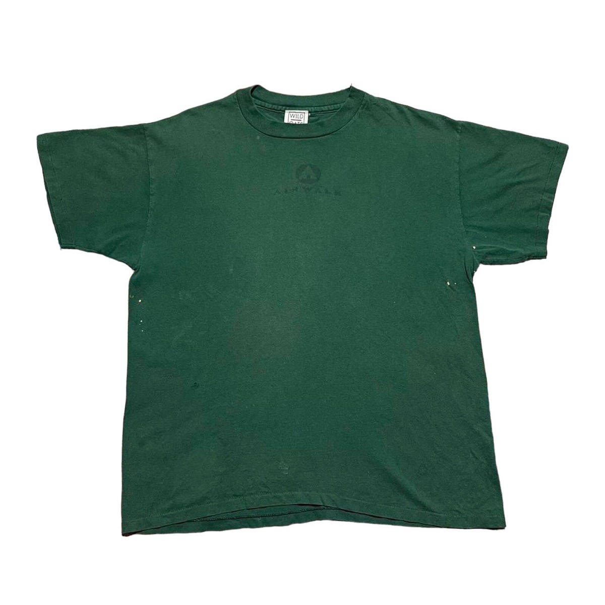 Airwalk Mens T-Shirt Skateboard Logo Green Wild Oats Single Stitch