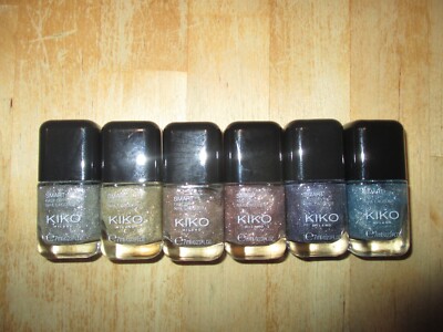 6x Kiko Milano Smart Nail Lacquer Biodegradable Glitter Edition