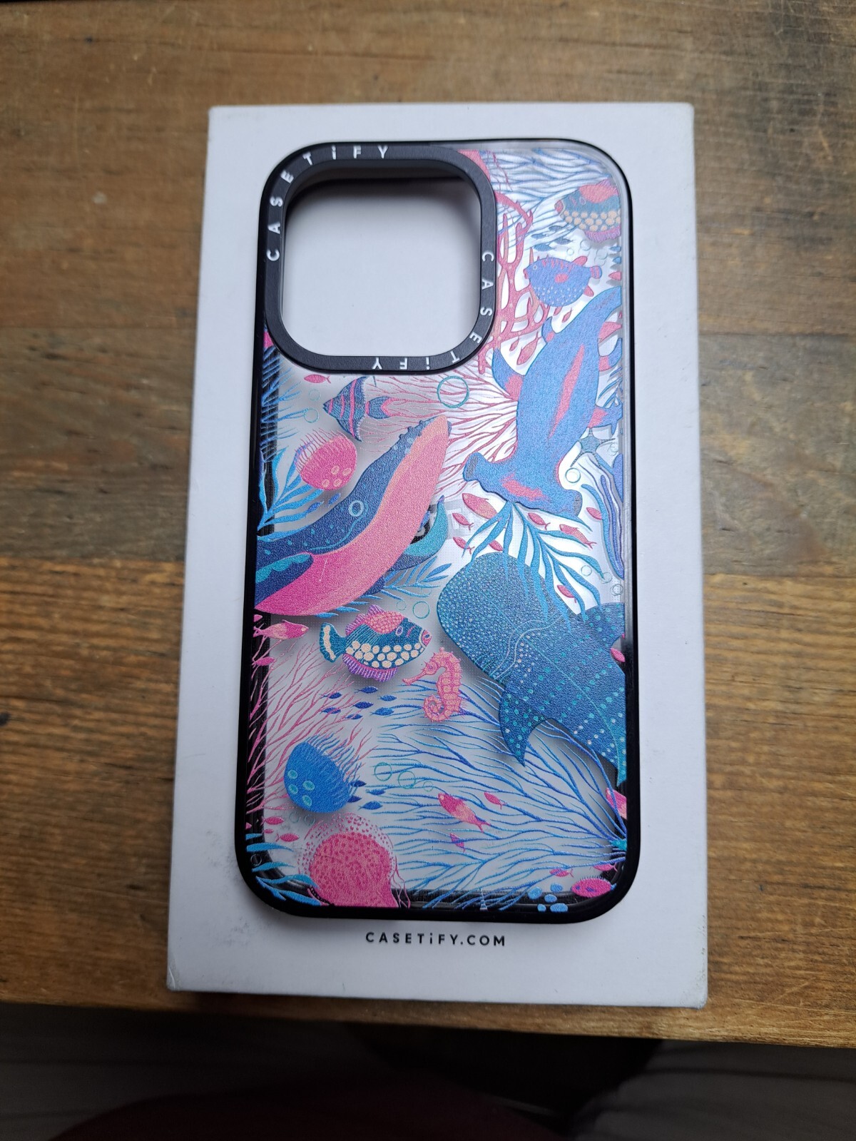 Casetify Impact iPhone 15 Pro Case Under the Sea Clear Black Design-image