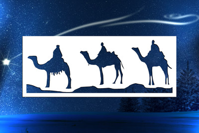 Three Wise Men Reusable Stencil (Many Sizes)