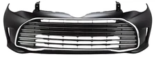 Front Bumper Cover Primed And Bumper Grille Chrome For 2016-2018 Toyota Avalon