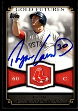 2012 Topps Gold Futures Baseball Ryan Lavarnway Boston Red Sox #GF-22 Signed