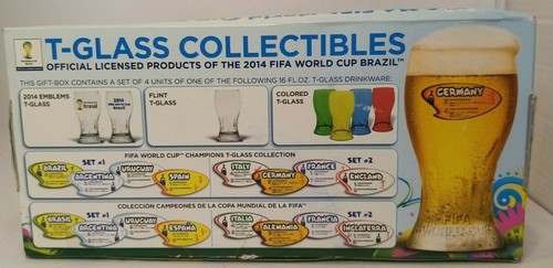 Official FIFA World Cup Collector Trophy-glass Brazil 214 S. Africa 2010 4 Pack - Picture 2 of 5