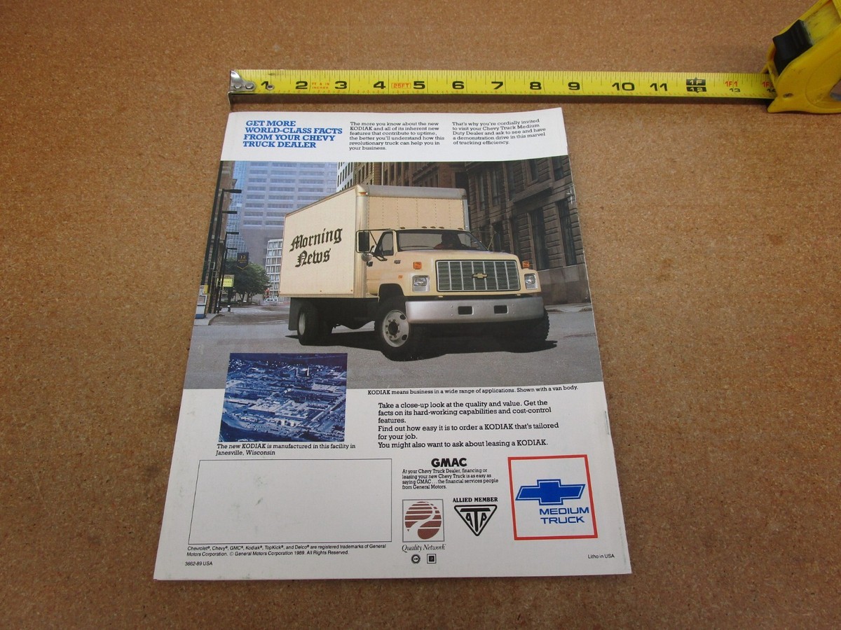 1989 Chevrolet KODIAK truck C50 C60 C70 sales brochure 18 pg