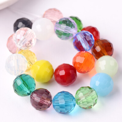 6mm 8mm 10mm 12mm Round Faceted 96 Facets Crystal Glass Loose Beads Lot
