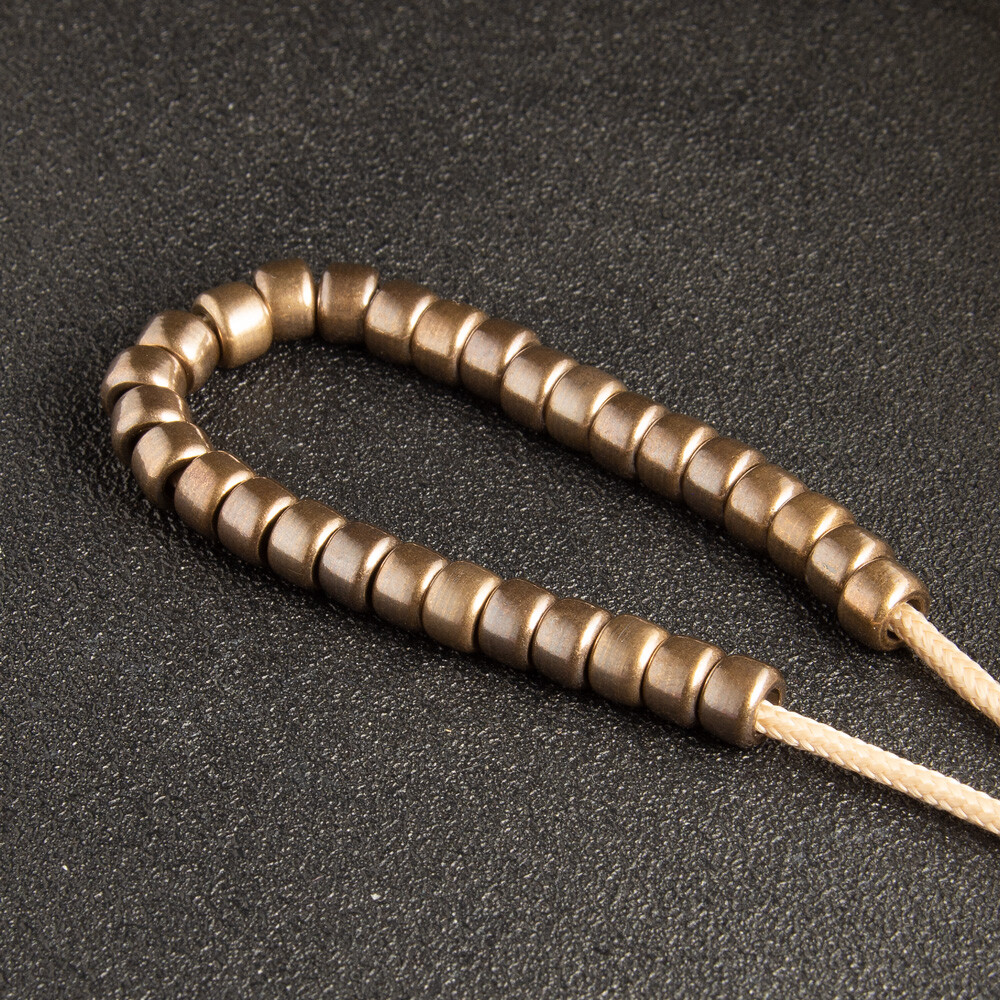 20pcs Retro Brass Spacer Beads Paracord Bead Lanyard Bead 4mm Hole