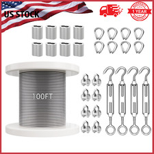 Turnbuckles for Cables Wire Rope Kit Multi-use Steel Cable for Grape Vines Light