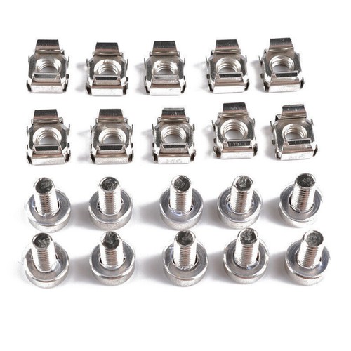 10Pcs M5 Cage Nuts With Screws For Square Hole Racks Server Rack Cabinet h - Afbeelding 2 van 12