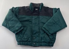 Nautica Competitions Coat Vintage Boys Size 2T Reversible Black Green Puffer