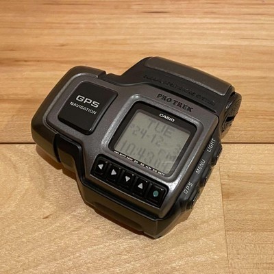 USED SUPER RARE!! ��CASIO PROTREK PRT-1 WITH GPS WRISTWATCH GOOD M-531E