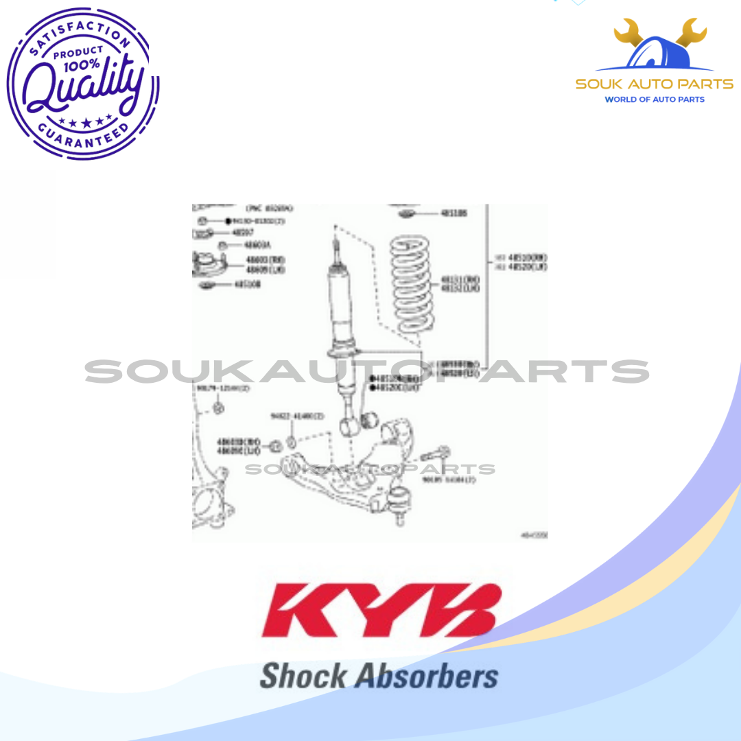 チョッパー Pair Rear Air Shock Struts 48530-60210 for Toyota Land Cruiser 150