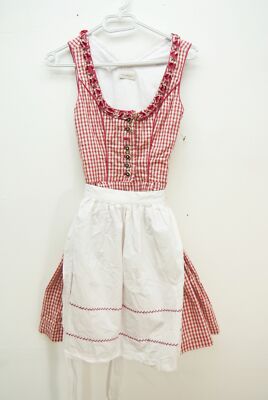 Landhaus C&A rot weiß kariert mit Balkonett fesch süßes Dirndl mit - Main Image