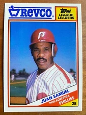 1988 Topps Revco League Leaders Baseball Juan Samuel #7