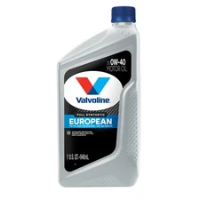 Valvoline European Vehicle Full Synthetic 0W-40 Motor Oil 32 Fl Oz Advanced P...