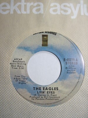 EAGLES * 45 * Lyin' Eyes * 1975 * UNPLAYED MINT ! NOS Stock Vinyl * USA ORIGINAL
