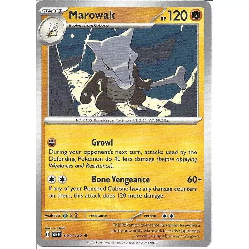 073/142 Marowak : Uncommon Card : Stellar Crown : Pokemon Trading Card Game