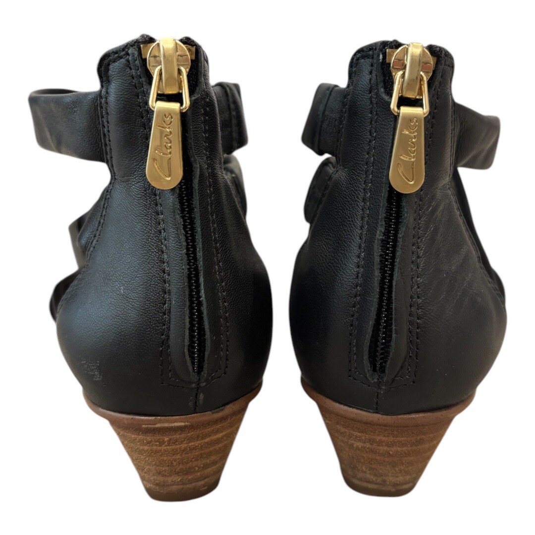 Clarks Ladies Mena Silk Black Leather Sandals Size 6.5 | eBay Clarks Ladies Mena Silk Black Leather Sandals Size 6.5 | eBay