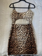 FASHION NOVA CHEETAH PRINT UNDERBOOD CUTOUT DRESS