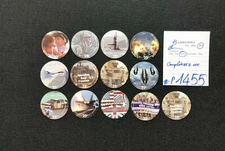 AAFES POGS, 6th Printing,13 POGS, 25c COMPLETE set, #P1455, GOOD